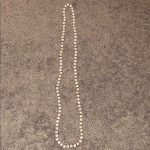 Long cream/white beads